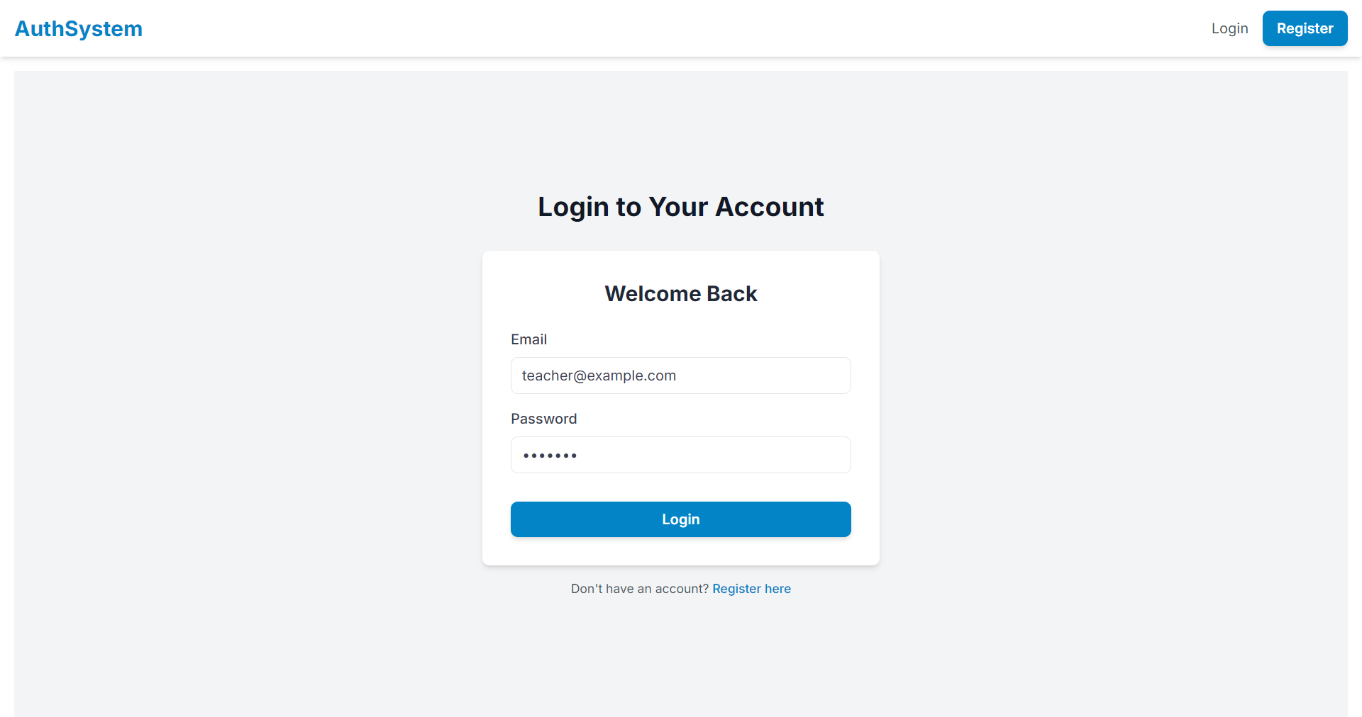 Login Page